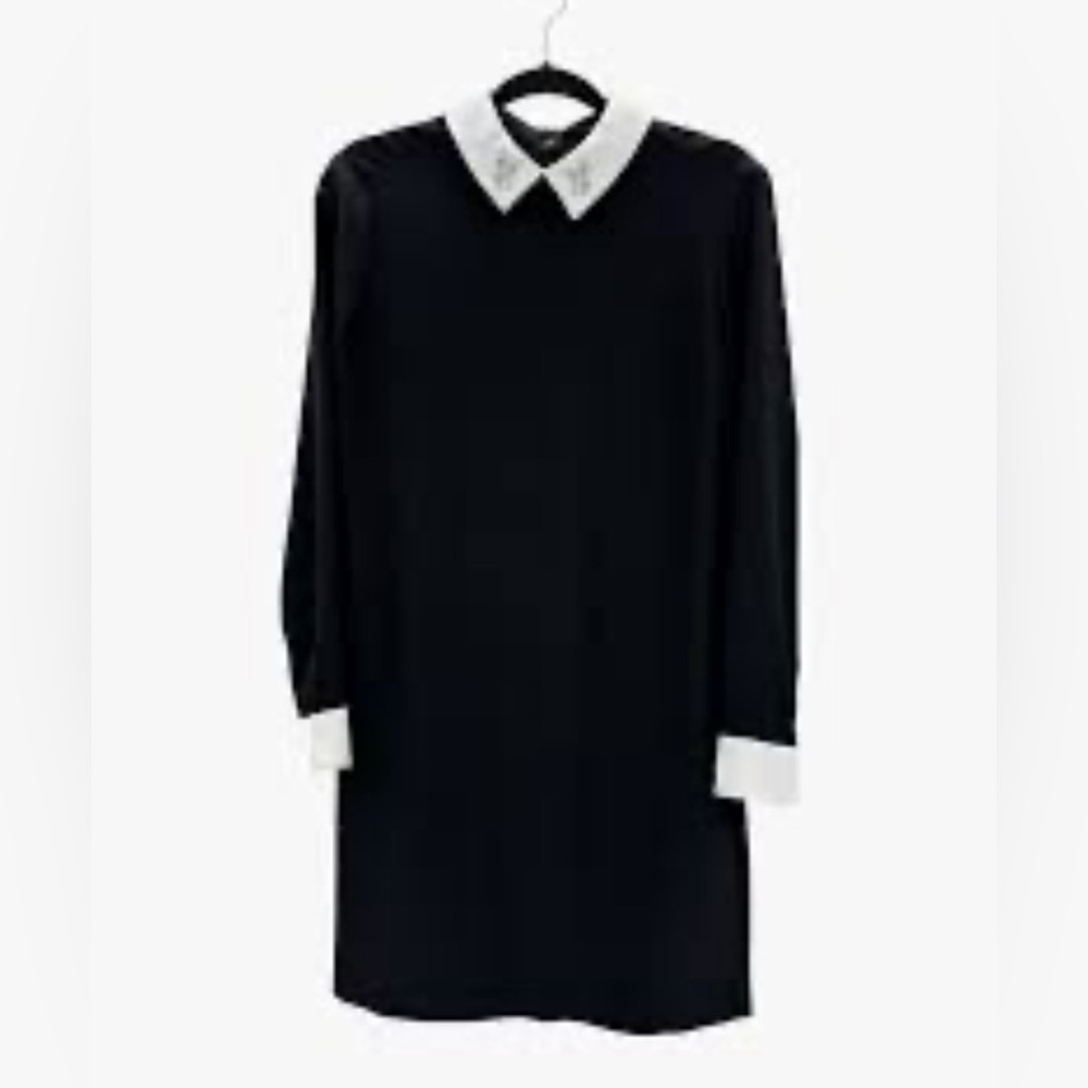 Victoriabeckham Elegant Black Long-Sleeve Dress - Picture 3 of 4